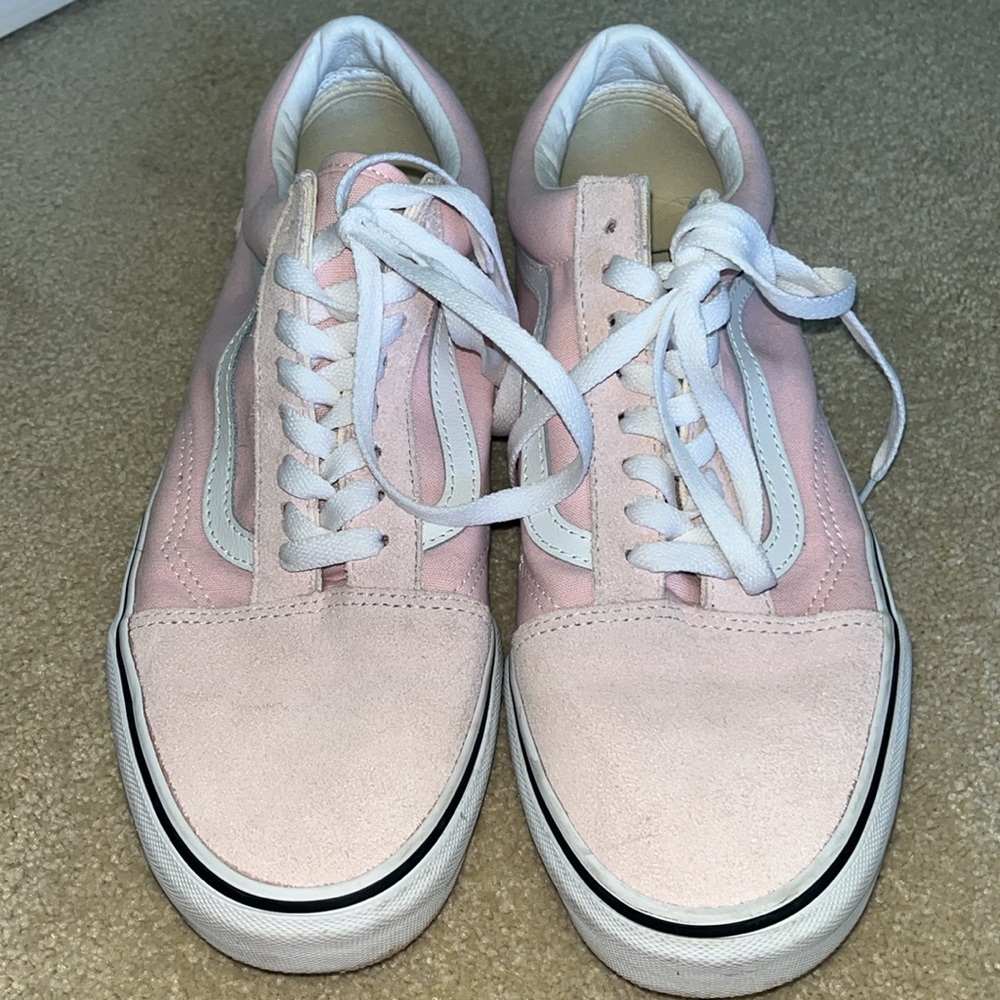 Vans Old Skool Pink and White Low Top Sneakers - Picture 5 of 6